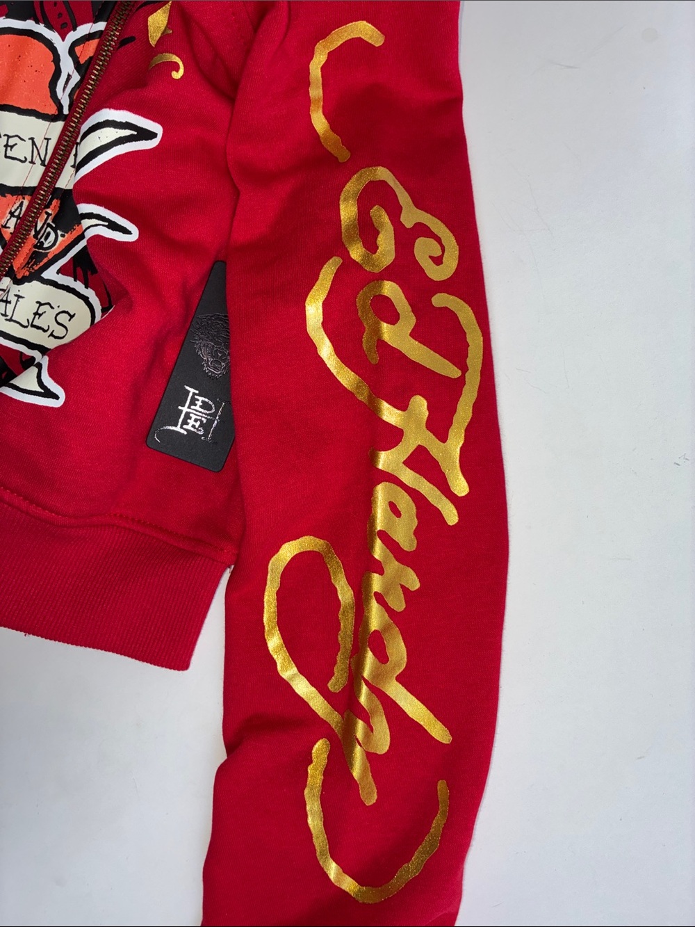 Ed Hardy - Broken Hearts Cropped Hoodie - Picture 7 of 10